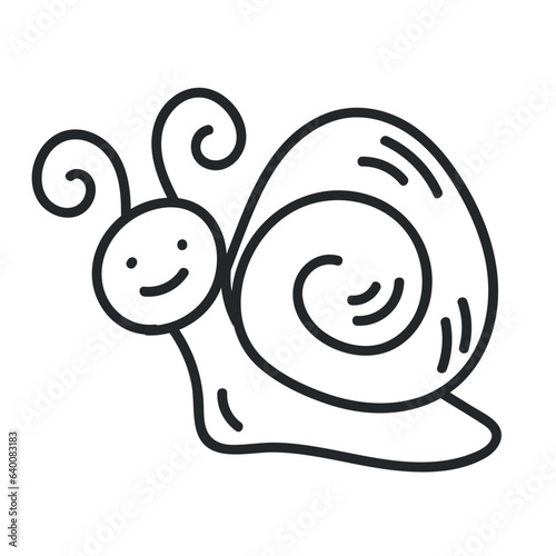 snail doodle icon