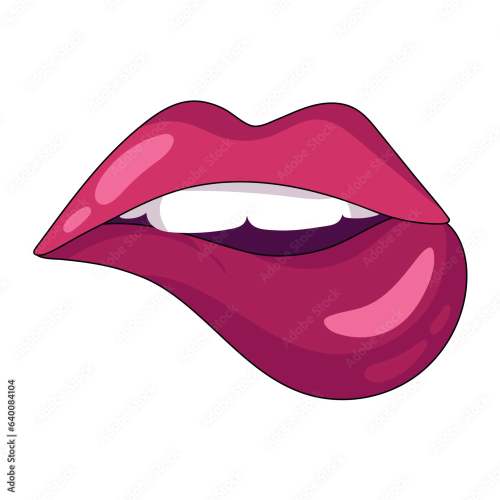 mouth pop art female lips mouth pop art female lips