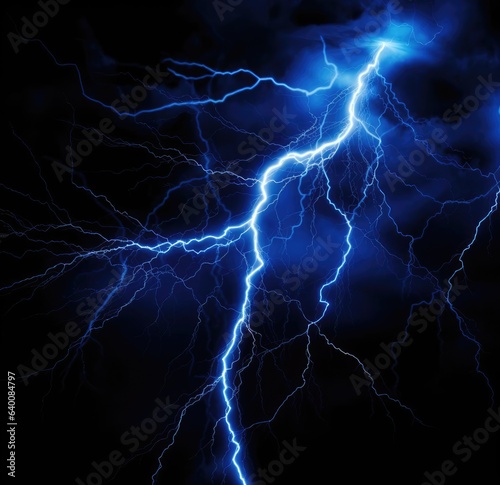 Lightning on a dark background © cherezoff