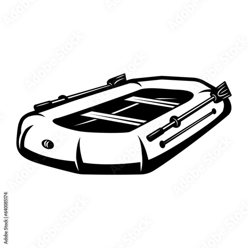 rubber boat silhouette
