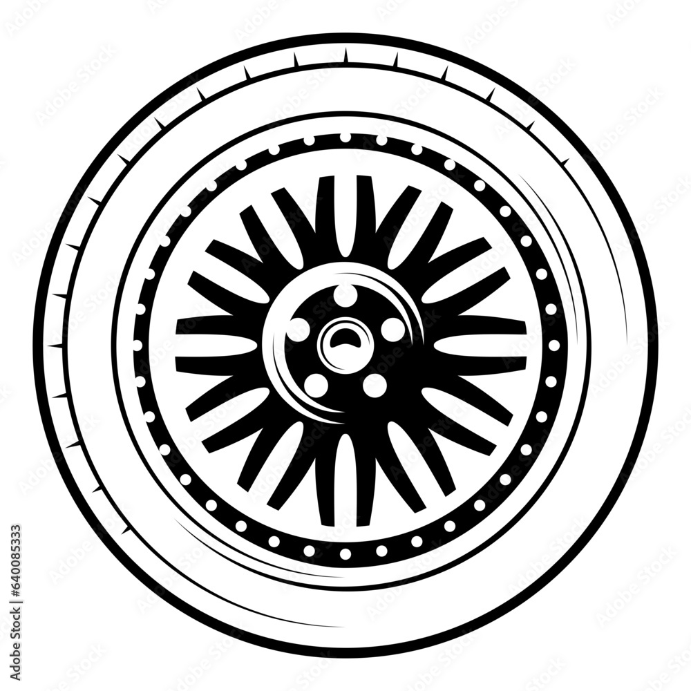 Fototapeta premium car wheel icon