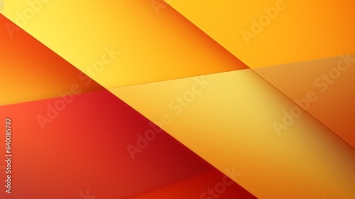 Modern yellow and orange abstract background. Color gradient. Geometric triangular shape background. Triangles. 3d effect. Futuristic. Web banner. Wide banner. Panoramic view design.. Generative AI 