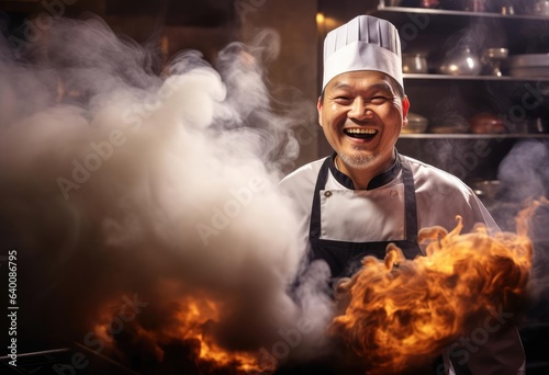 Portrait of a laughing chef