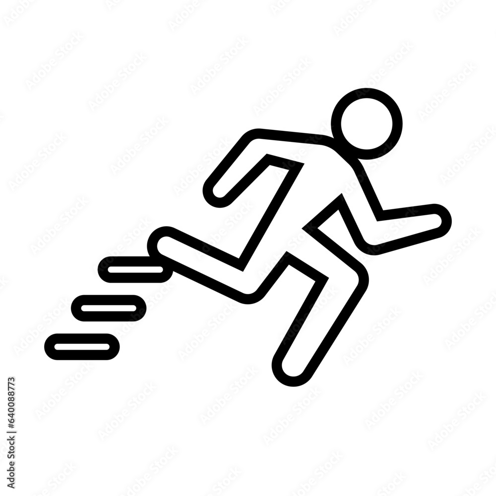Running person icon. Athletics. Vector. Running person icon. Athletics. Vector.