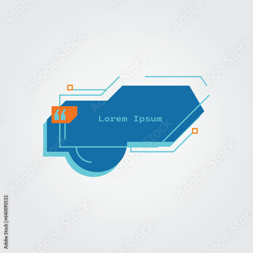 Callout title banner. Futuristic callout template, digital line text frame box and callout label vector set. speech bubble. Simple design elements.