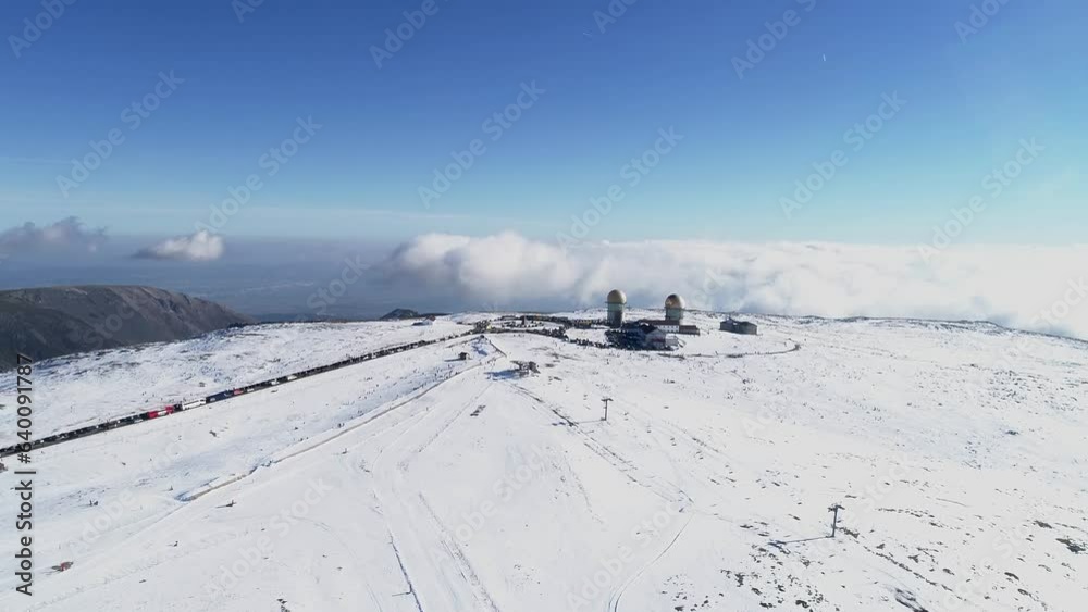 Serra da Estrela in Portugal. Torre Mountain Peak. Serra da Estrela in Portugal. Torre Mountain Peak.