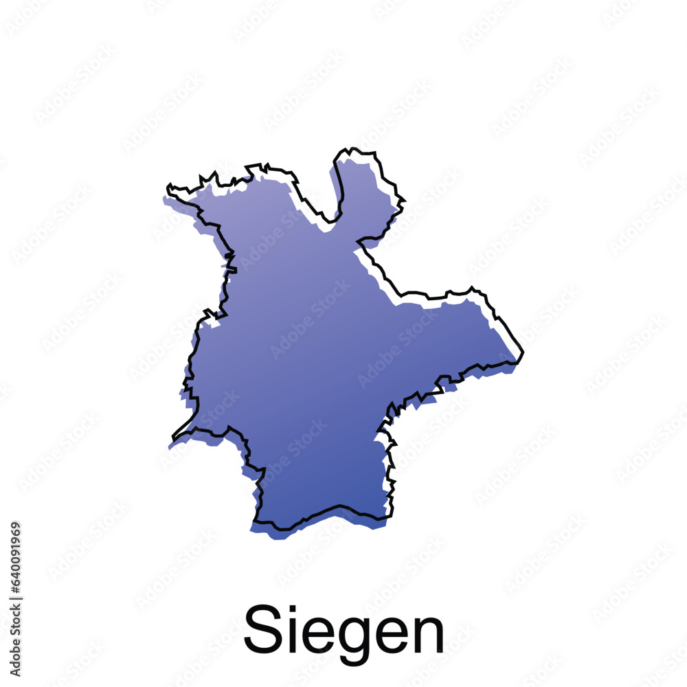 vector map of Siegen modern outline, High detailed vector illustration vector Design Template, suitable for your company