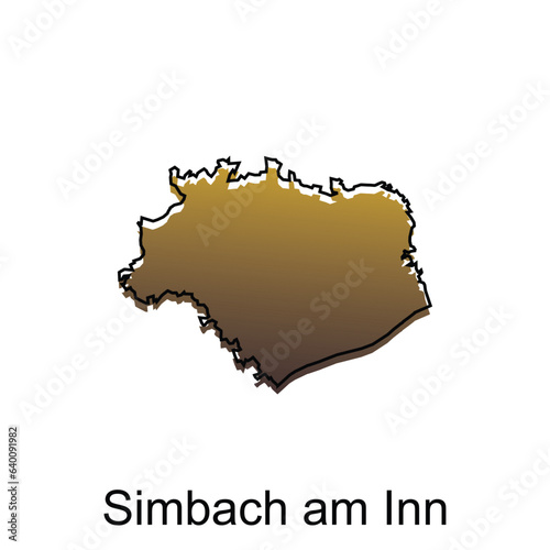 vector map of Simbach Am Inn modern outline, High detailed vector illustration vector Design Template, suitable for your company photo