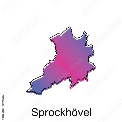 map City of Sprockhovel, World Map International vector design template photo