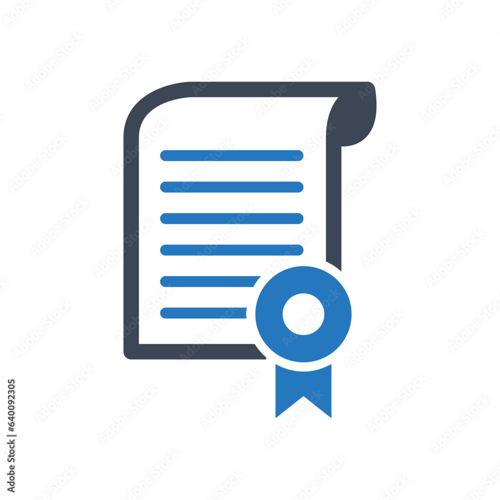 Certificate license award vector icon Certificate license award vector icon
