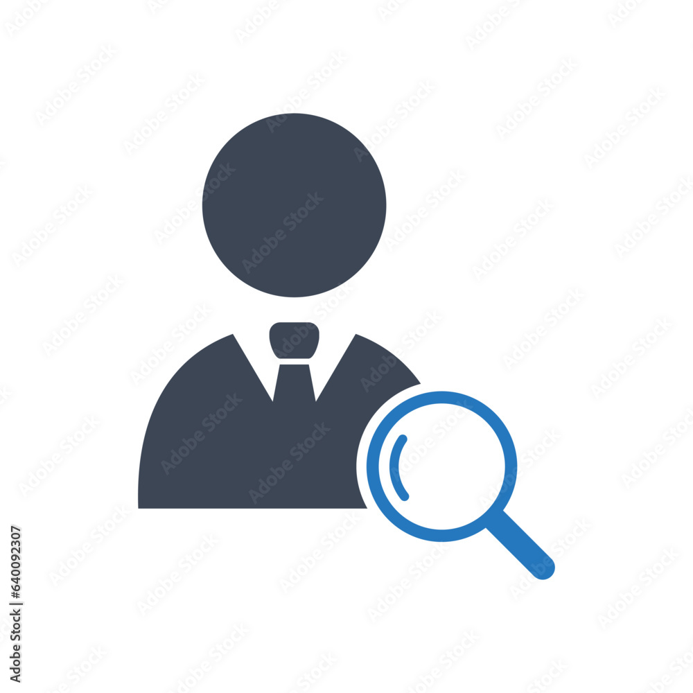 Recruitment find user vector icon Recruitment find user vector icon