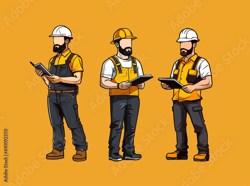 Set of construction engineer.
