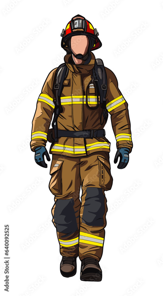 Fireman firefighter isolated on white background Fireman firefighter isolated on white background