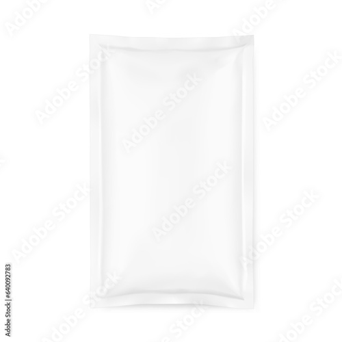 Realistic plastic bag mockup. Vector illustration isolated on white background. Ready and simple to use for your design. The mock-up will make the presentation look as realistic as possible. EPS10.