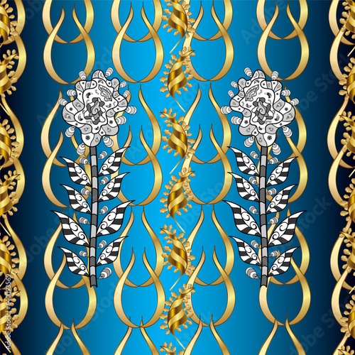 Seamless pattern on interesting elements on pleasant colors.