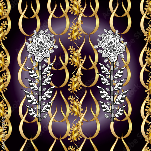 Seamless pattern on interesting elements on pleasant colors.