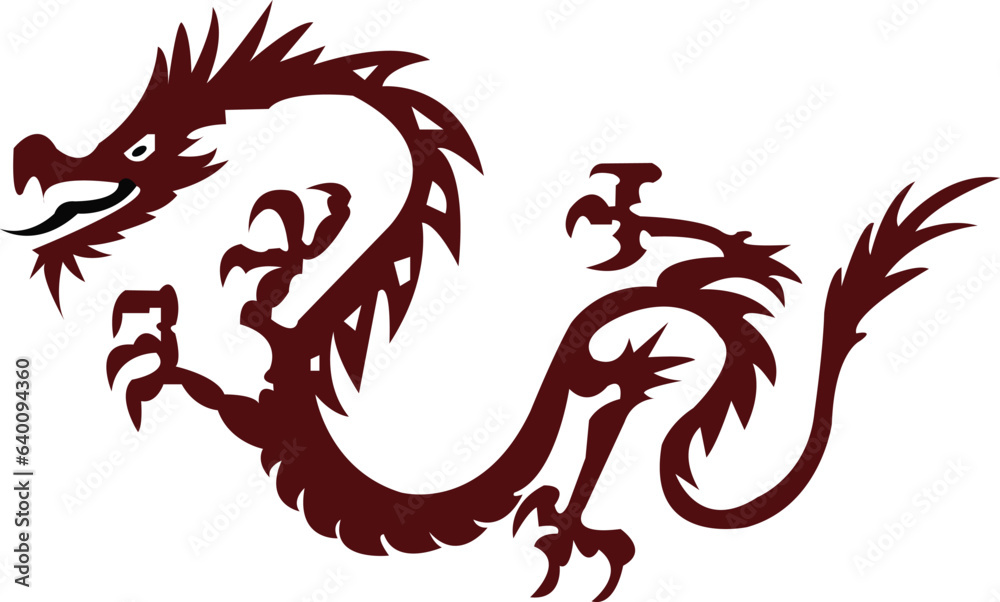 dragon illustration with black colour dragon illustration with black colour