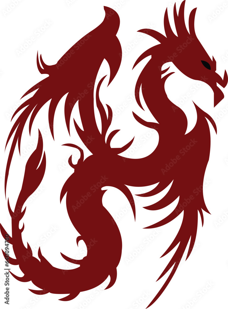 red dragon illustration with wings red dragon illustration with wings