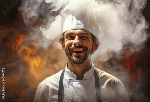 Portrait of a laughing chef