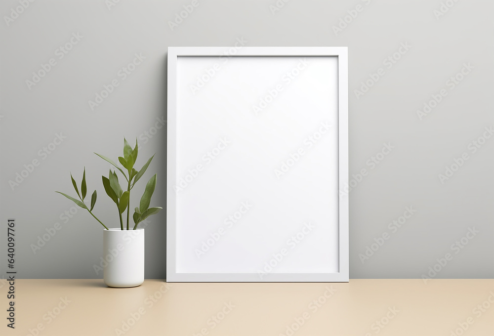Zoom in on an empty mockup poster frame Zoom in on an empty mockup poster frame