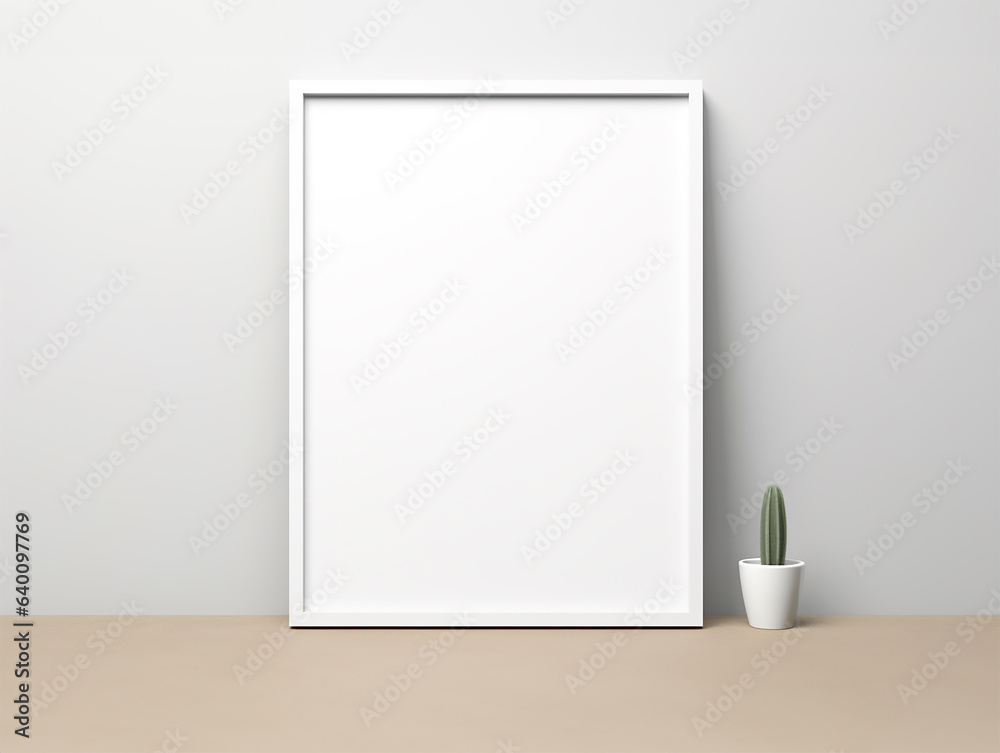 Zoom in on an empty mockup poster frame Zoom in on an empty mockup poster frame