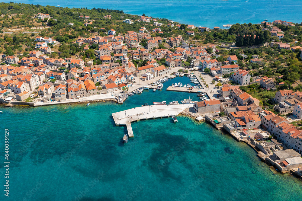 Sepurine town on Prvic Island, the Adriatic Sea in Croatia