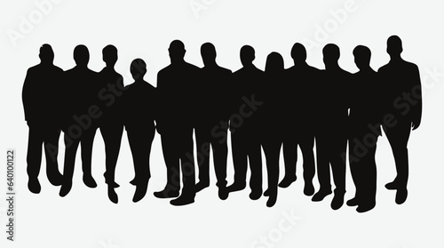 Synergy in the Corporate World, Silhouette Collection of United Businessmen in Various Poses