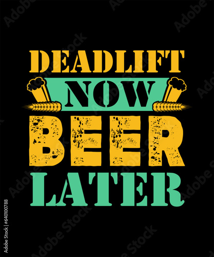 deadlift now beer later svg design