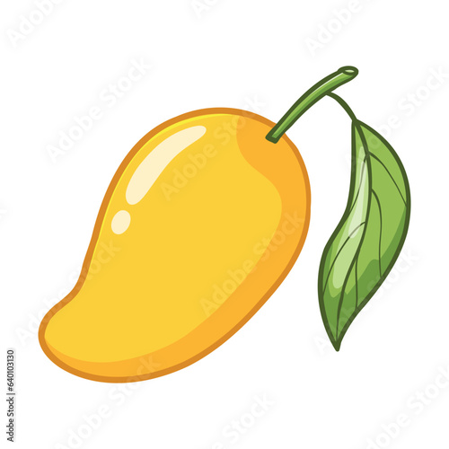 mango isolated illustration on white background. vector