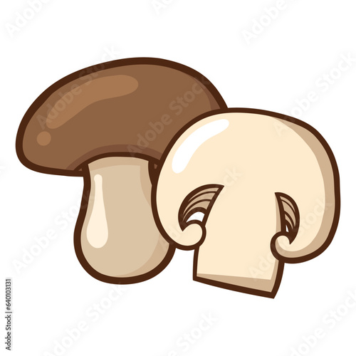 mushroom isolated illustration on white background. vector