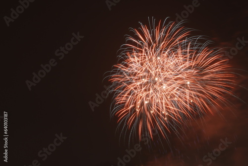 Fireworks spectacle at night