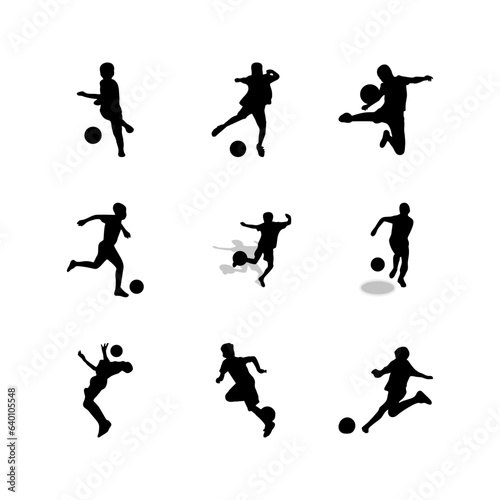 Soccer Player Isolated Vector Silhouette