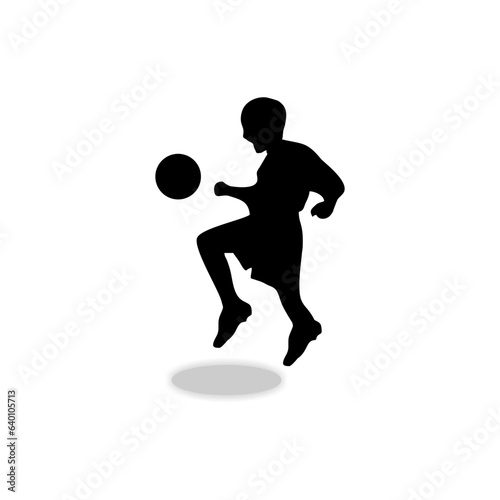 Soccer Player Isolated Vector Silhouette