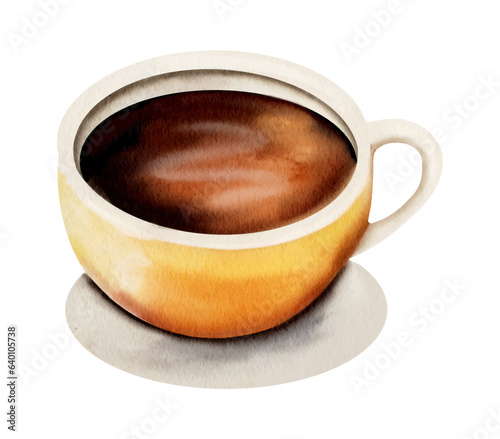 Coffee Set Watercolor Illustration