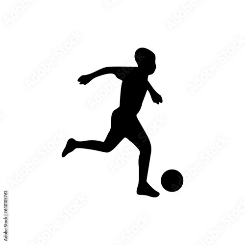 Soccer Player Isolated Vector Silhouette © Mochammad.Rois