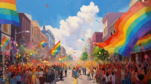 Pride parade view, LGBTQ parade