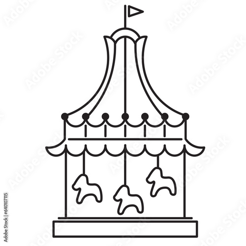 horse carousel ride, icon