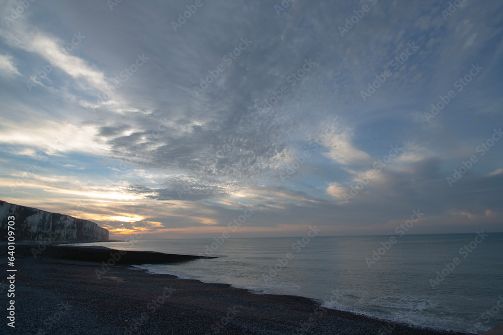 sunset over the sea