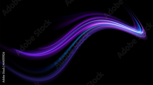 Modern abstract high-speed movement. Dynamic motion light trails effect. Futuristic technology movement pattern for banner. Vector EPS10.