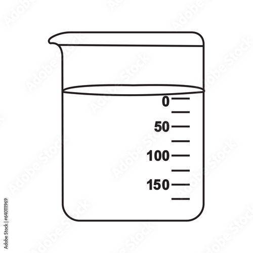 Laboratory measuring cup icon
