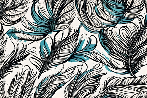 pattern with feathers © CREAM 2.0
