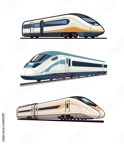 fast moving train, bullet train vector illustration