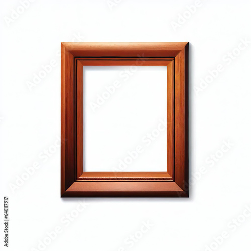 Realistic picture frame isolated on white background. Generative AI 