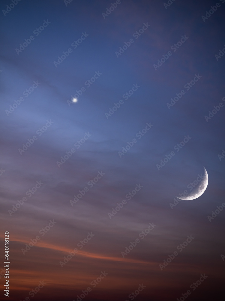 Moon Sky Night Crescent Half Moon Star Blue Background, Midnight Light Peaceful, Halfmoon Ramadan Eid Mubarak Islamic Muslim Kareem Evening Twilight Al Fitr Arabian Ramazan New Year Muharram Mubarak. Moon Sky Night Crescent Half Moon Star Blue Background, Midnight Light Peaceful, Halfmoon Ramadan Eid Mubarak Islamic Muslim Kareem Evening Twilight Al Fitr Arabian Ramazan New Year Muharram Mubarak.