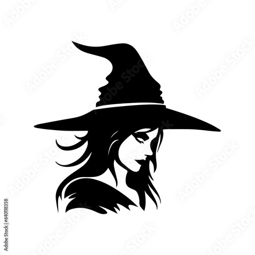 halloween witch with a broom © Thilina