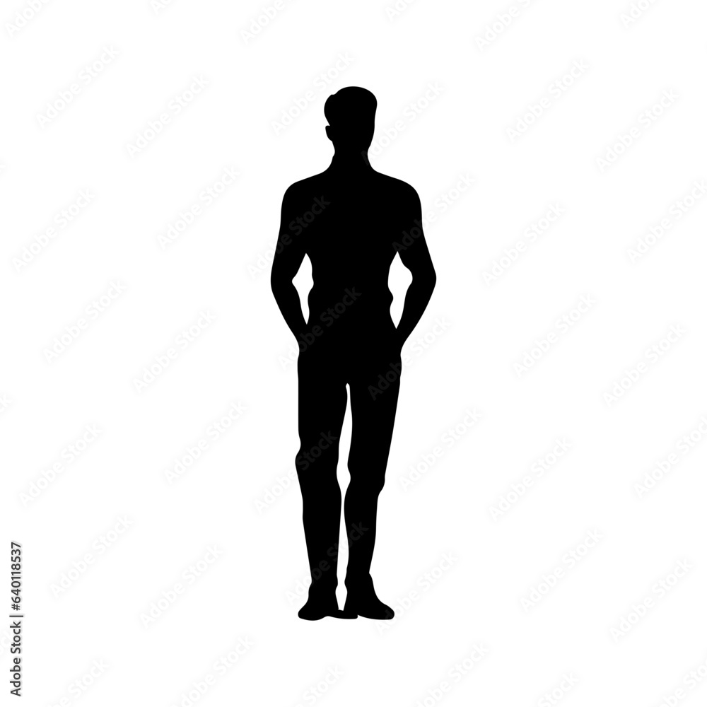 silhouette of a person in a swimsuit