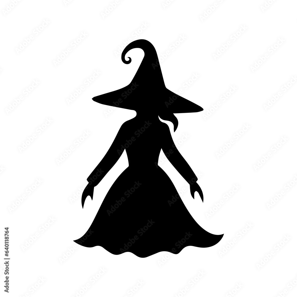 illustration of a witch in a dress illustration of a witch in a dress