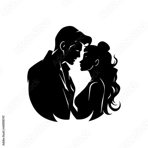 silhouette of couple kissing