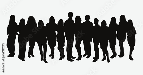 Unified Human Silhouettes, Diverse Crowd Standing Together in Harmony for Various Concepts