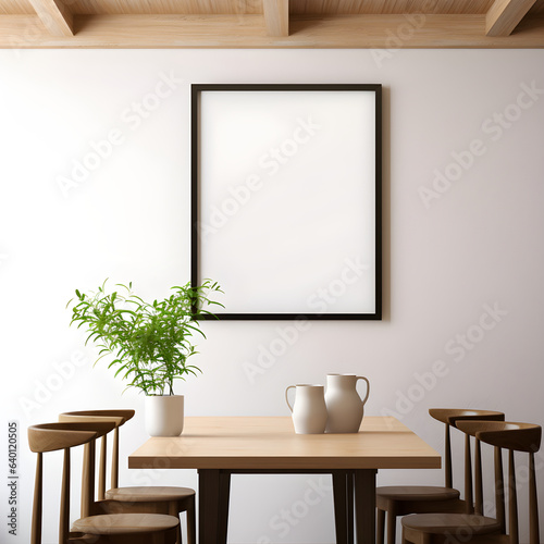 Mockup photo minimal dinning room